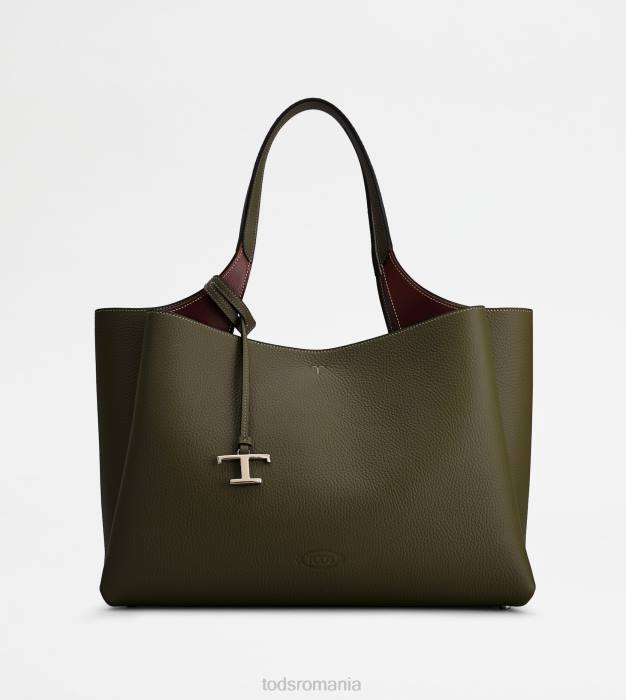 geanta din piele medie femei Tod's 080D321 verde