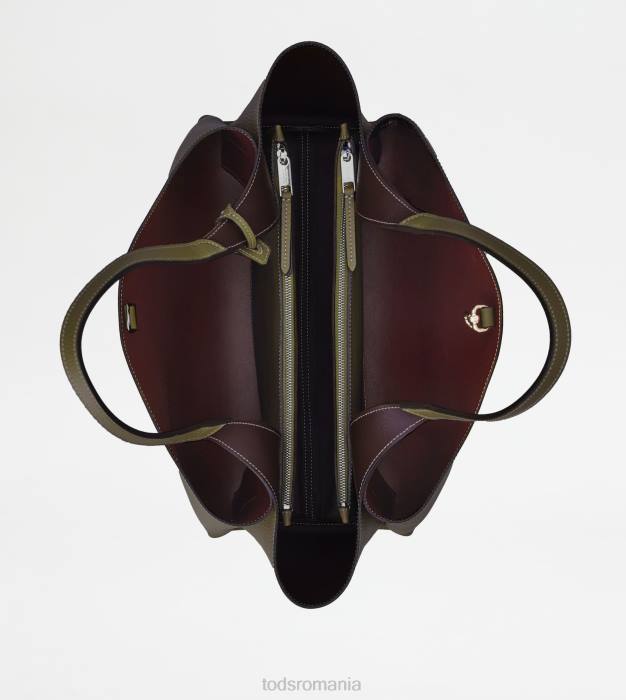 geanta din piele medie femei Tod's 080D321 verde