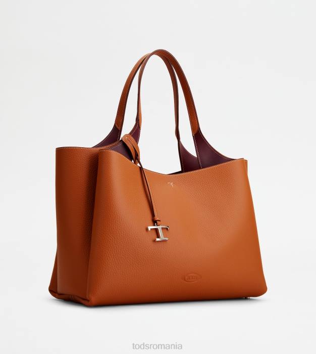 geanta din piele medie femei Tod's 080D328 portocale