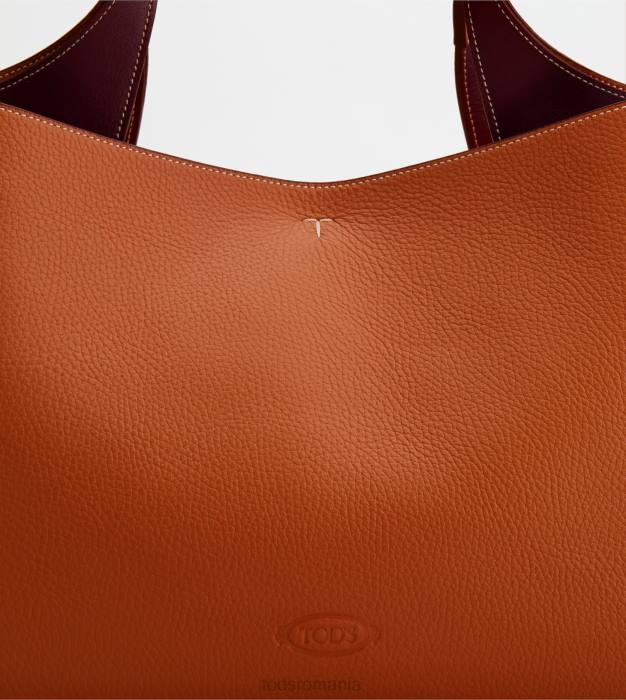 geanta din piele medie femei Tod's 080D328 portocale