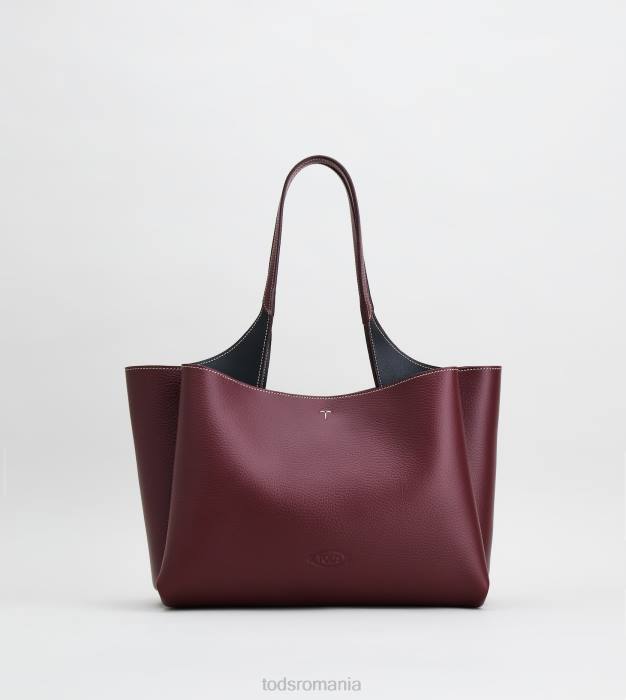geanta din piele mica femei Tod's 080D327 negru/rosu