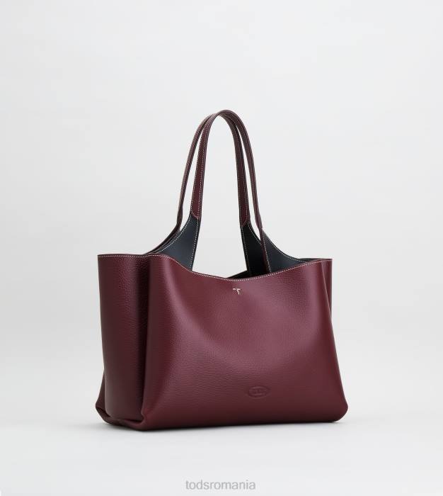 geanta din piele mica femei Tod's 080D327 negru/rosu