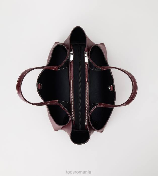 geanta din piele mica femei Tod's 080D327 negru/rosu