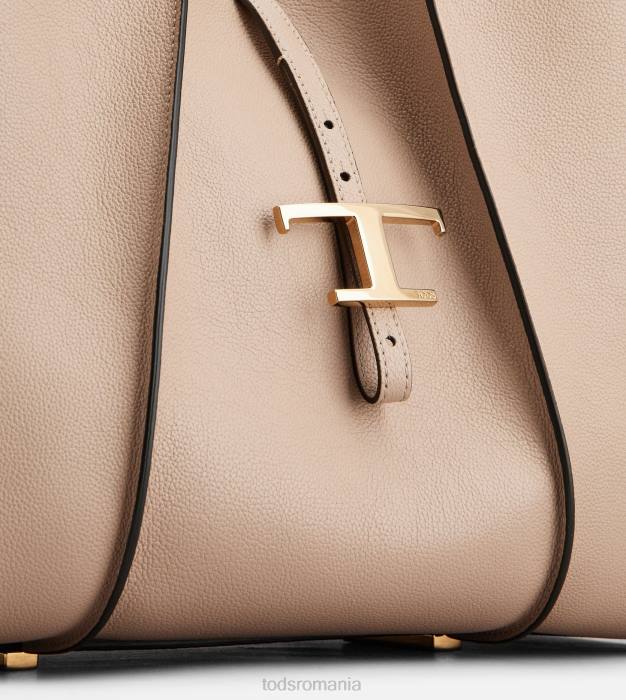 t geantă de cumpărături atemporală din piele mediu femei Tod's 080D277 roz