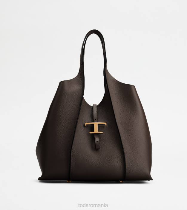 t geantă de cumpărături atemporală din piele mediu femei Tod's 080D285 maro