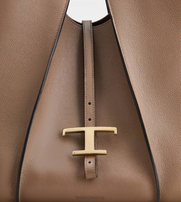 t geantă de cumpărături atemporală din piele mediu femei Tod's 080D329 maro