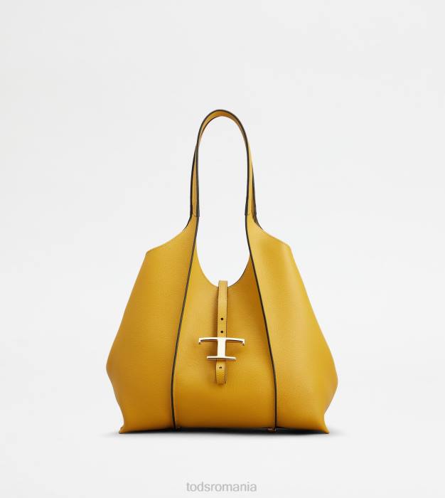 t geantă de cumpărături atemporală din piele mică femei Tod's 080D279 galben
