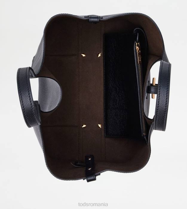 t geantă de cumpărături atemporală din piele mică femei Tod's 080D301 negru