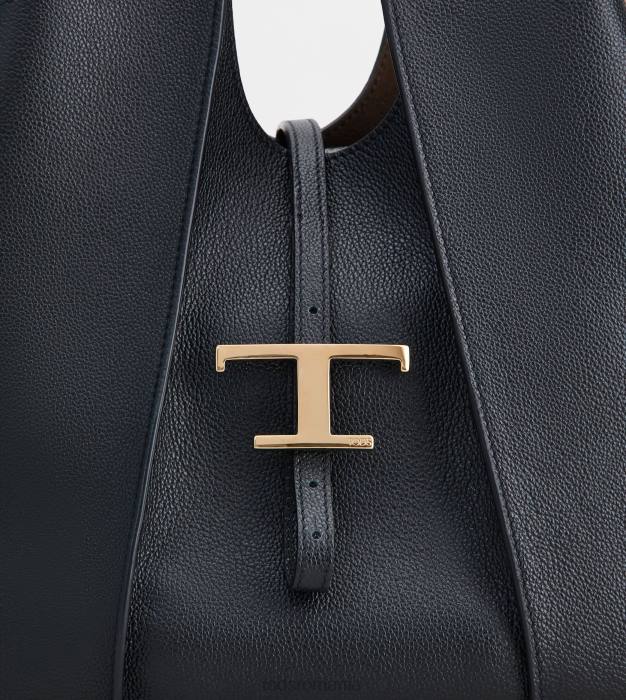 t geantă de cumpărături atemporală din piele mică femei Tod's 080D301 negru