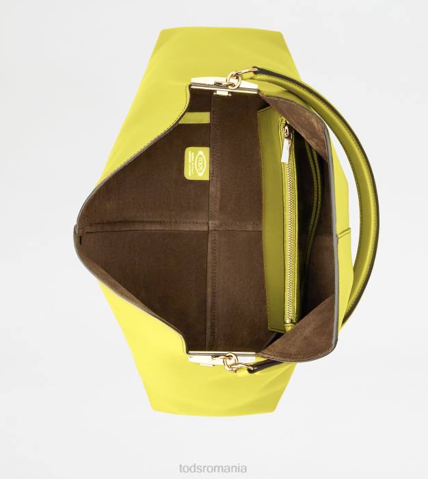 geanta de umar t husa din piele mic femei Tod's 080D396 galben