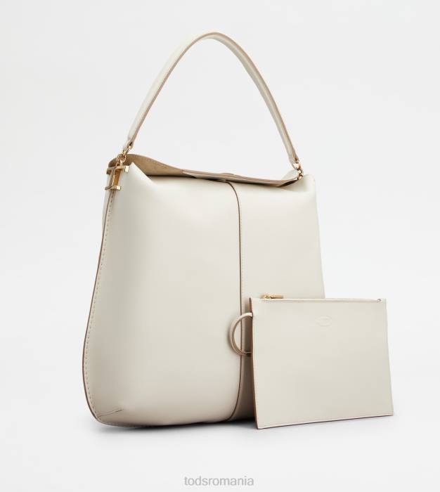 geanta hobo t husa din piele mare femei Tod's 080D393 aproape alb