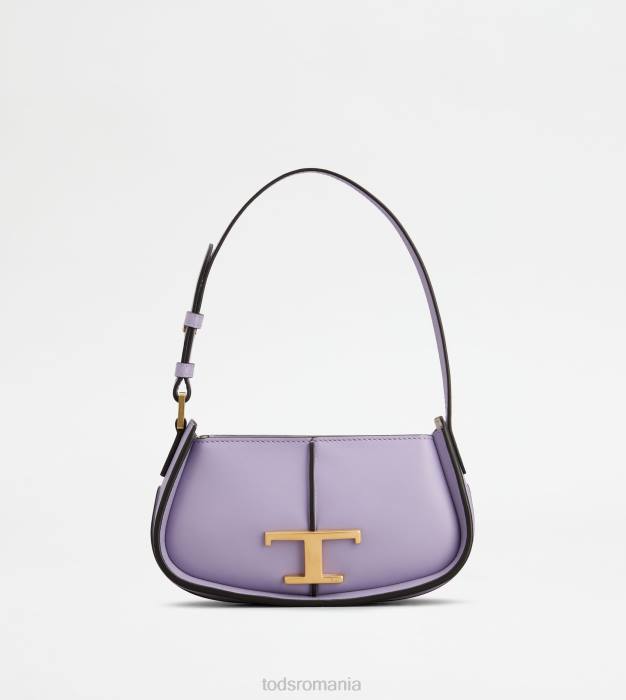 t geantă de umăr atemporală din piele micro femei Tod's 080D397 violet