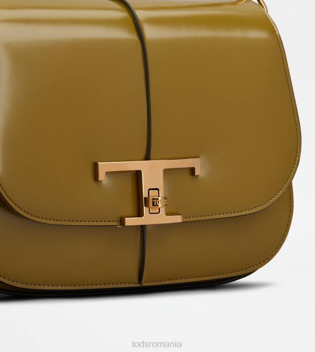 t geantă de umăr atemporală din piele mini femei Tod's 080D429 verde