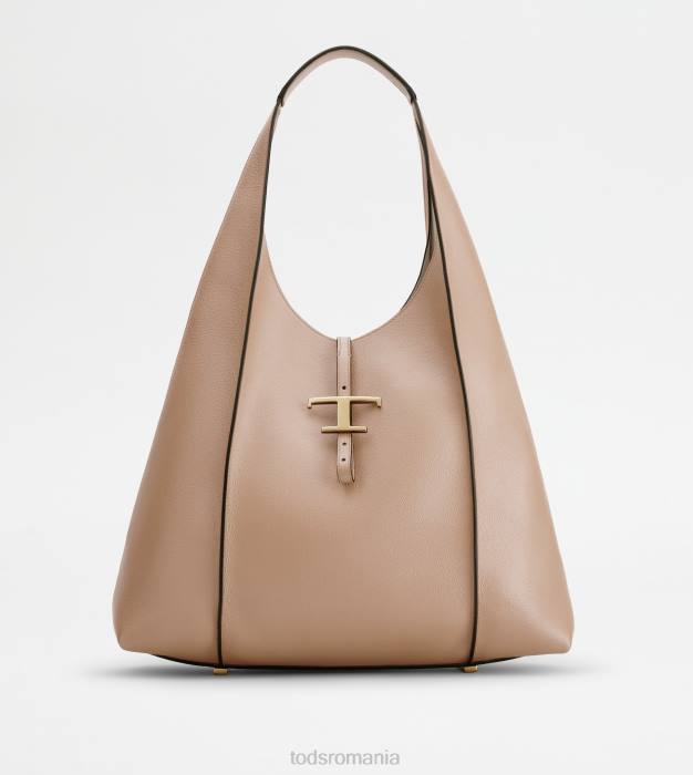 t geantă hobo atemporală din piele mare femei Tod's 080D377 roz