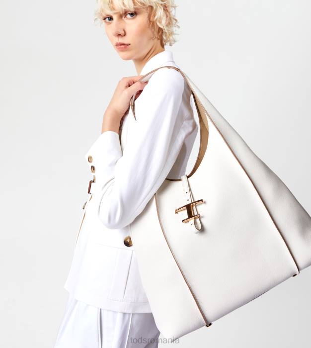 t geantă hobo atemporală din piele mare femei Tod's 080D377 roz