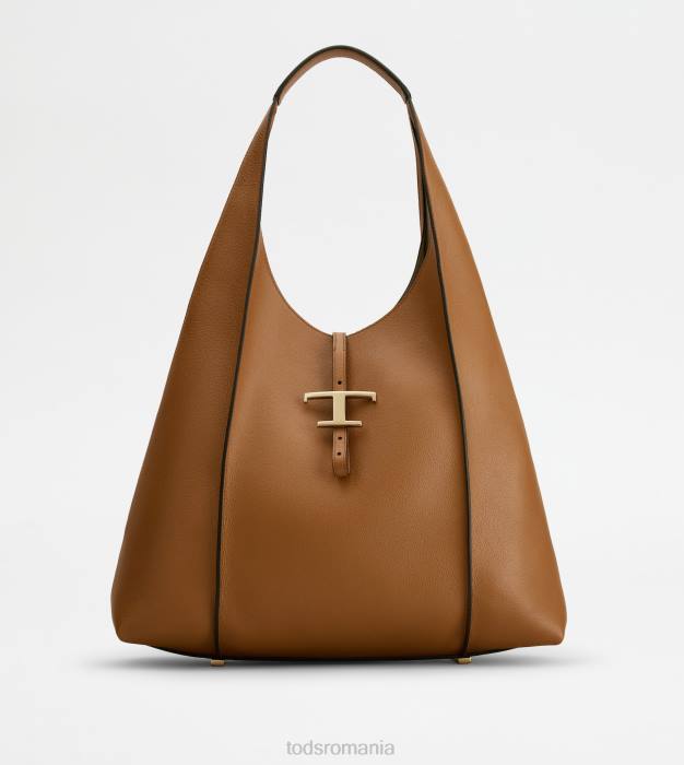 t geantă hobo atemporală din piele mare femei Tod's 080D379 maro