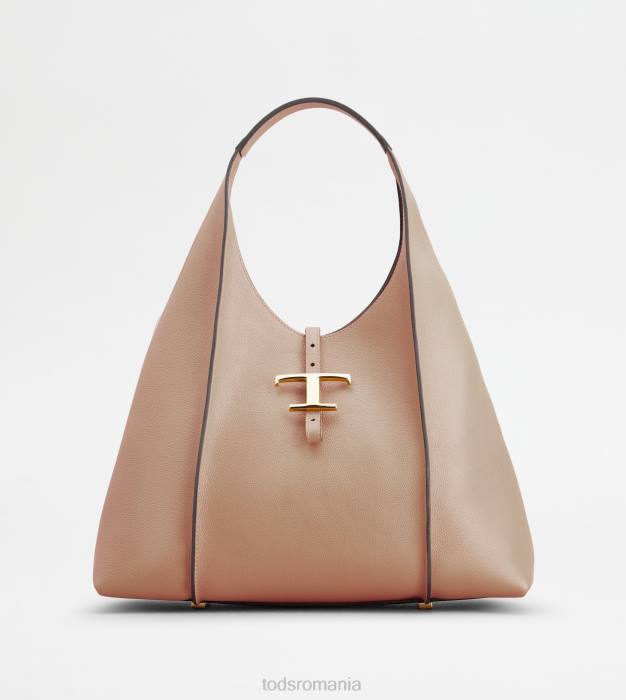 t geantă hobo atemporală din piele mediu femei Tod's 080D384 roz