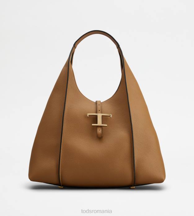 t geantă hobo atemporală din piele mediu femei Tod's 080D385 maro