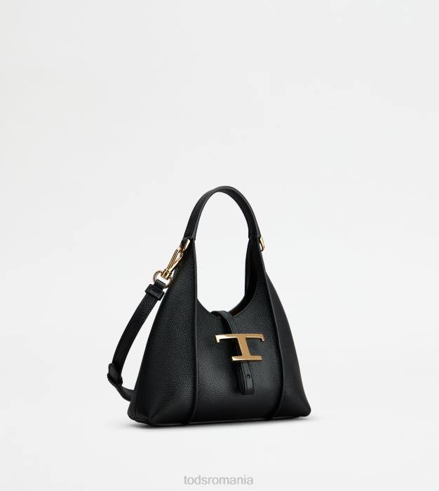 t geantă hobo atemporală din piele micro femei Tod's 080D428 negru