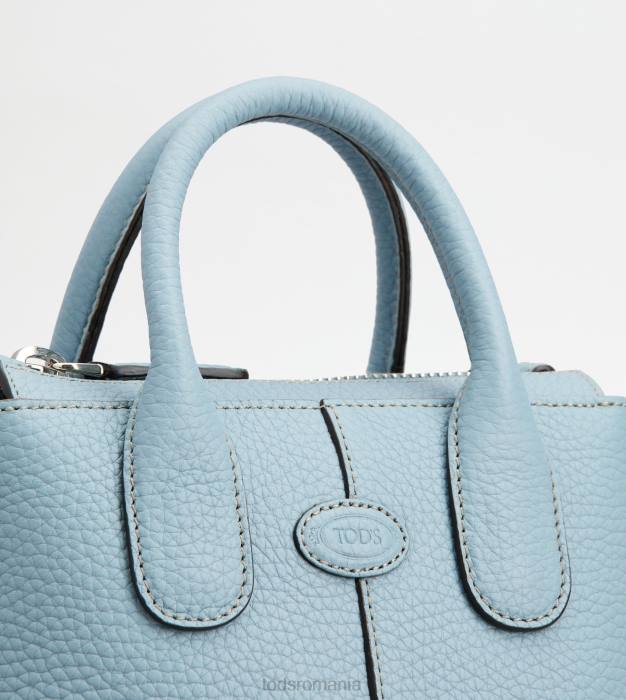 di geanta din piele mini femei Tod's 080D353 albastru deschis