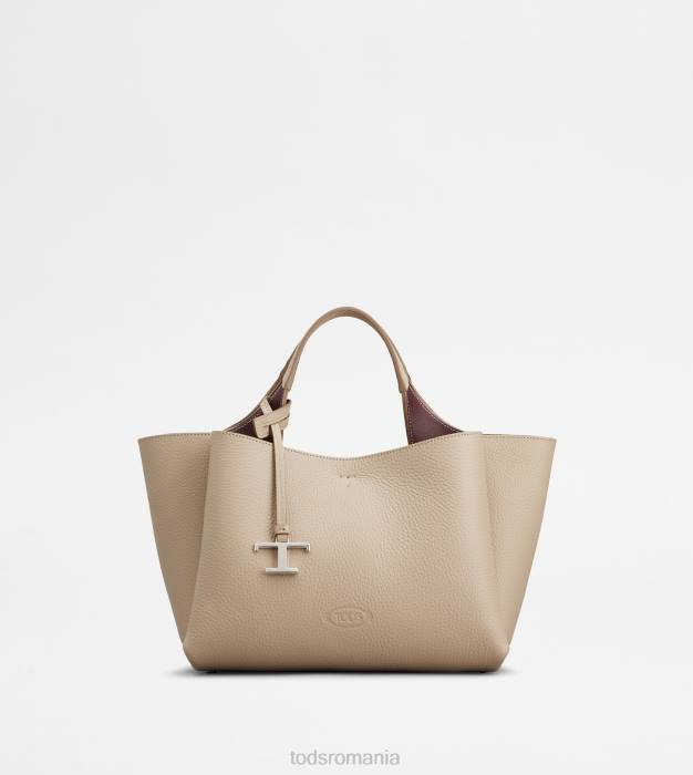 geanta din piele mini femei Tod's 080D363 bej