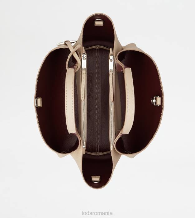 geanta din piele mini femei Tod's 080D363 bej