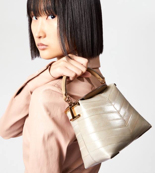 geanta messenger tote bag t din piele eel micro femei Tod's 080D348 gri