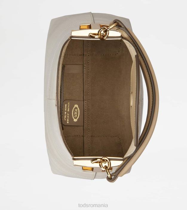 geanta messenger tote bag t din piele eel micro femei Tod's 080D348 gri