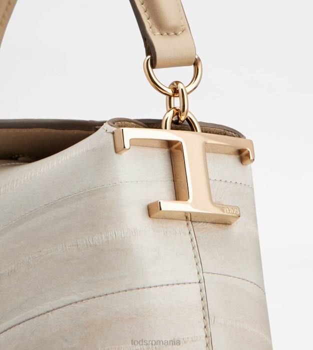 geanta messenger tote bag t din piele eel micro femei Tod's 080D348 gri