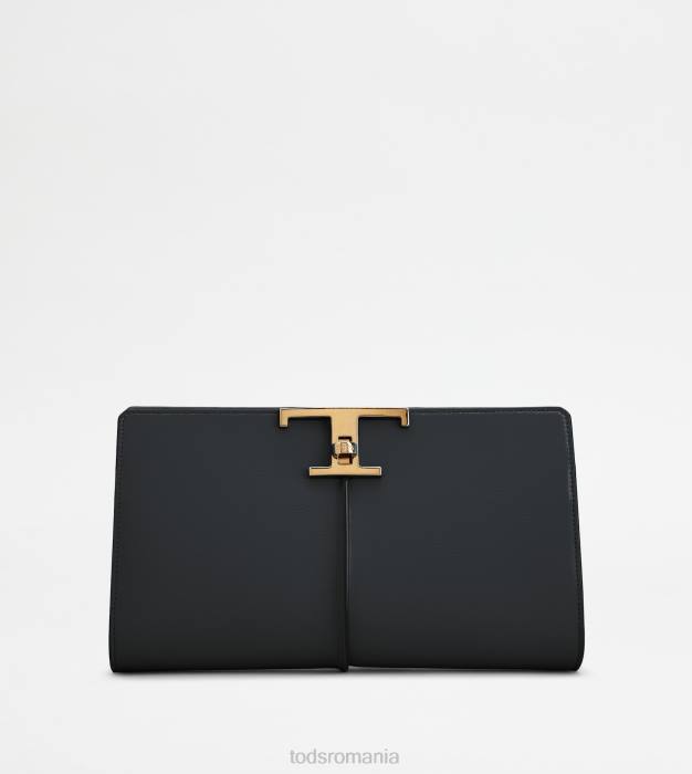 t geantă clutch atemporală din piele mic femei Tod's 080D354 negru