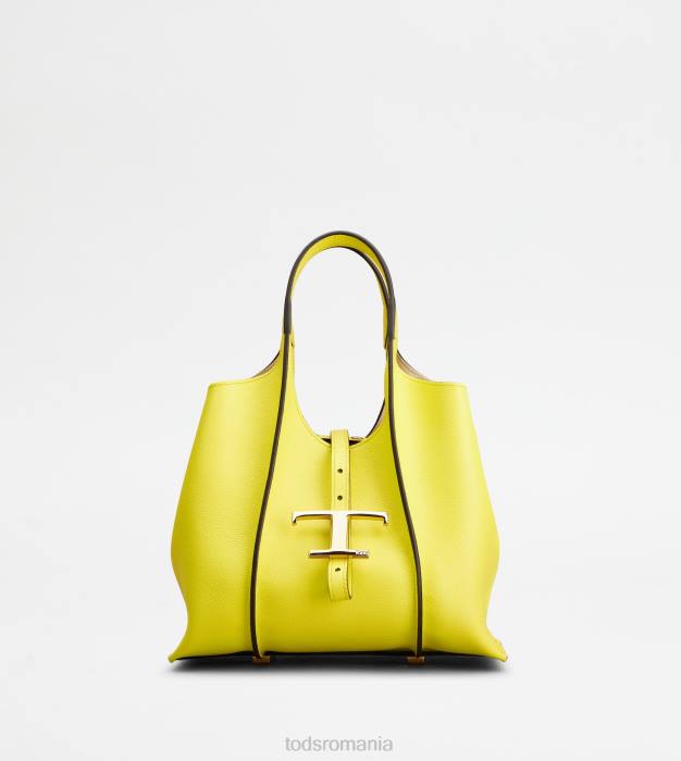 t geantă de cumpărături atemporală din piele mini femei Tod's 080D336 galben