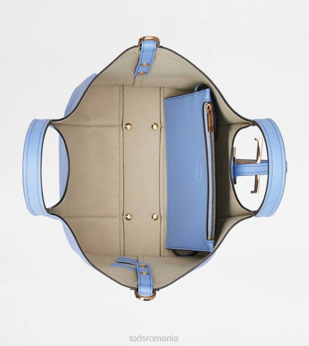 t geantă de cumpărături atemporală din piele mini femei Tod's 080D337 albastru deschis