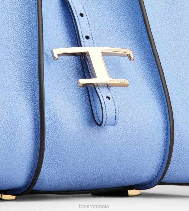 t geantă de cumpărături atemporală din piele mini femei Tod's 080D337 albastru deschis