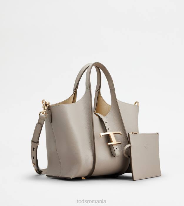 t geantă de cumpărături atemporală din piele mini femei Tod's 080D338 gri