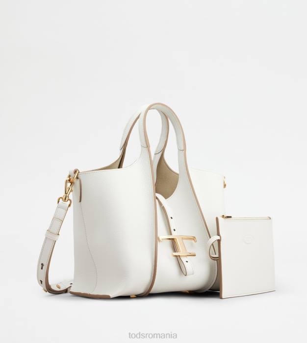 t geantă de cumpărături atemporală din piele mini femei Tod's 080D339 alb