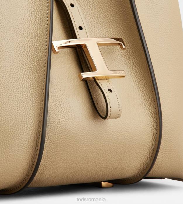 t geantă de cumpărături atemporală din piele mini femei Tod's 080D340 bej