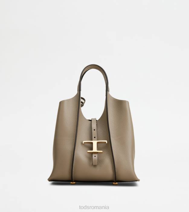 t geantă de cumpărături atemporală din piele mini femei Tod's 080D375 gri