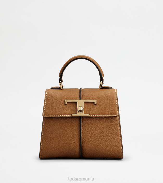 t geantă de mână atemporală din piele mini femei Tod's 080D373 maro