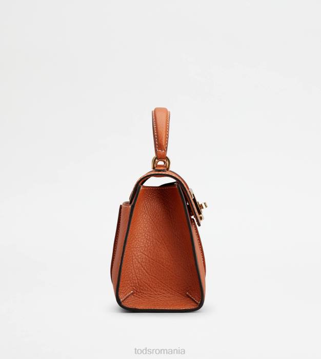 t geantă de mână atemporală din piele mini femei Tod's 080D376 portocale