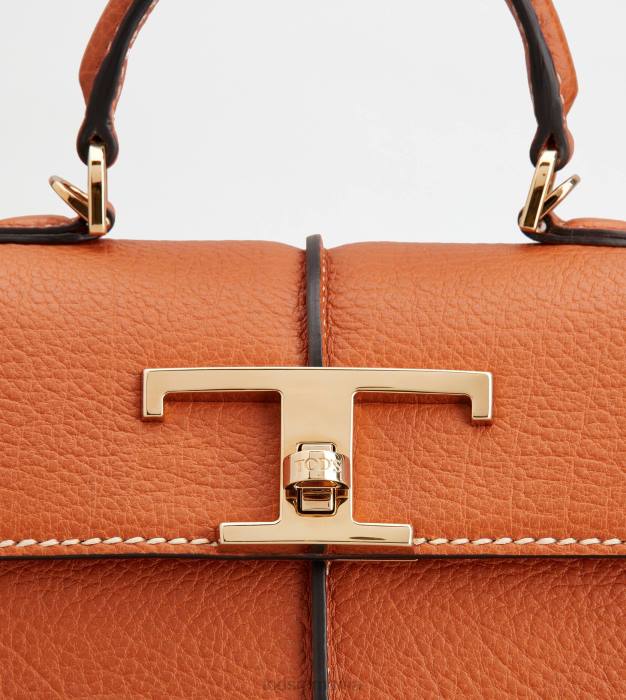 t geantă de mână atemporală din piele mini femei Tod's 080D376 portocale