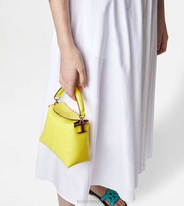 tote messenger bag t husă din piele micro femei Tod's 080D345 galben