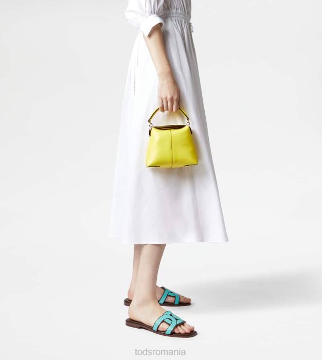 tote messenger bag t husă din piele micro femei Tod's 080D345 galben