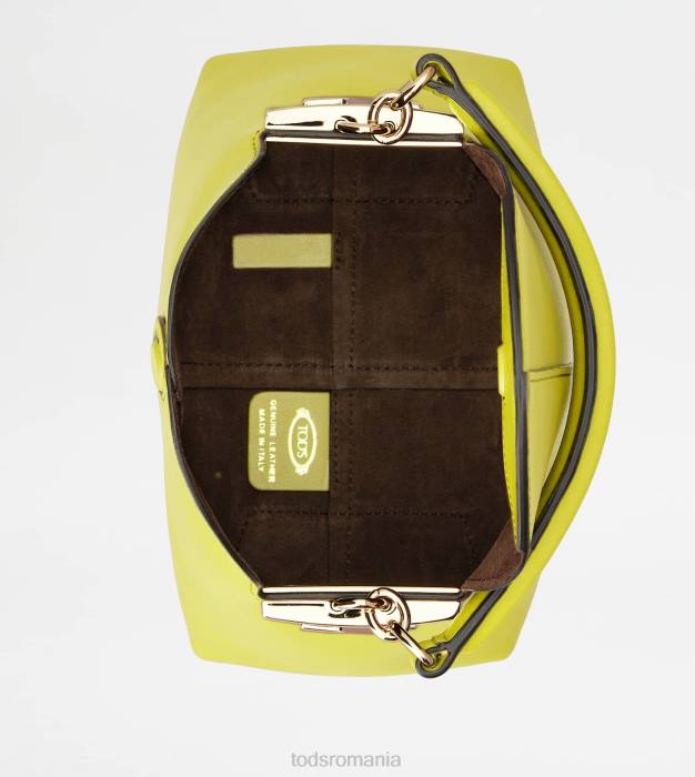 tote messenger bag t husă din piele micro femei Tod's 080D345 galben