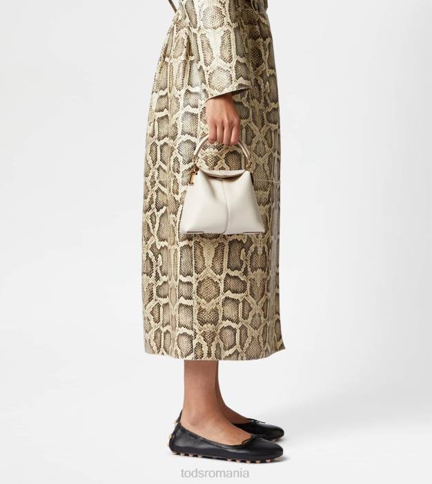 tote messenger bag t husă din piele micro femei Tod's 080D347 alb