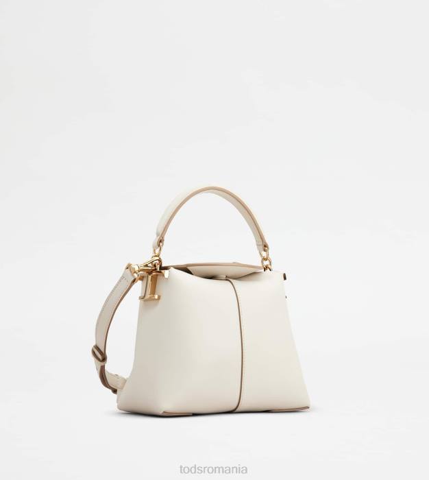 tote messenger bag t husă din piele micro femei Tod's 080D347 alb