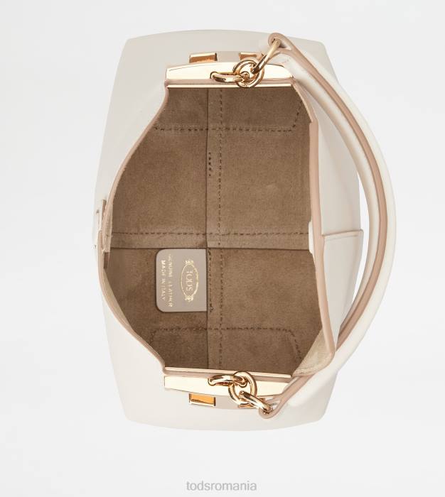 tote messenger bag t husă din piele micro femei Tod's 080D347 alb