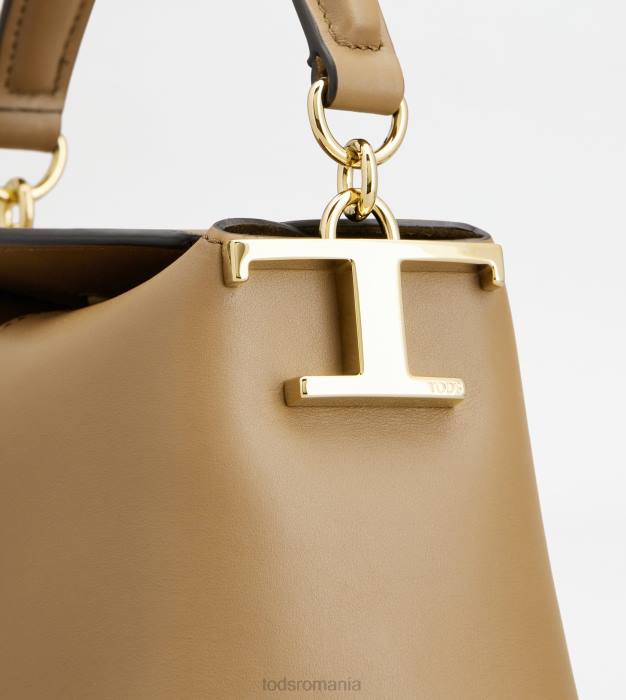 tote messenger bag t husă din piele micro femei Tod's 080D368 bej