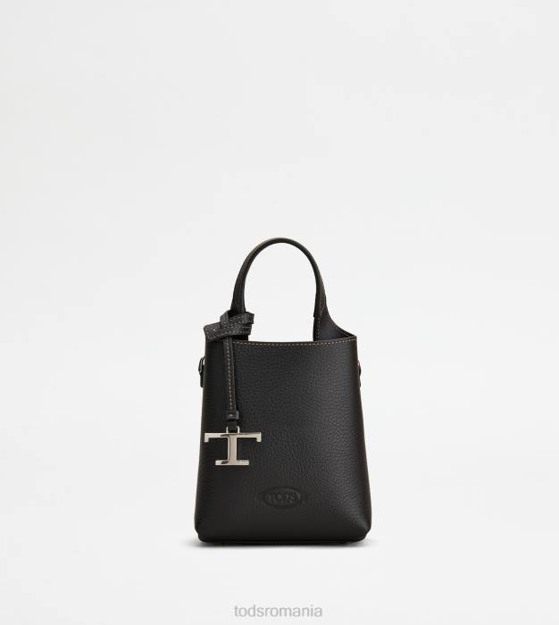 micro geanta din piele femei Tod's 080D457 negru