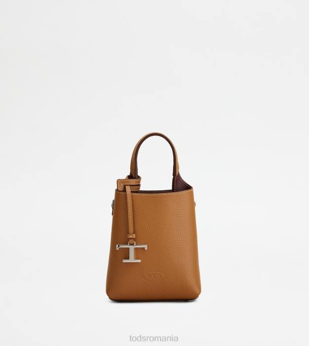 micro geanta din piele femei Tod's 080D461 maro