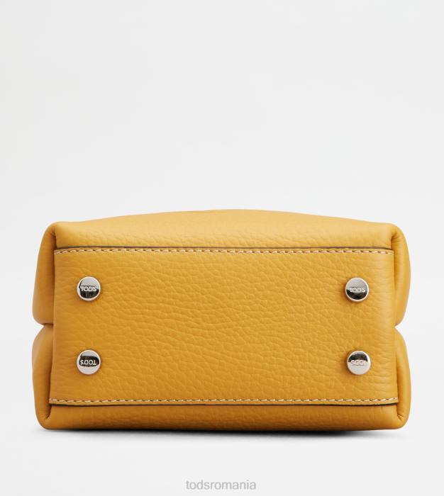 micro geanta din piele femei Tod's 080D462 galben